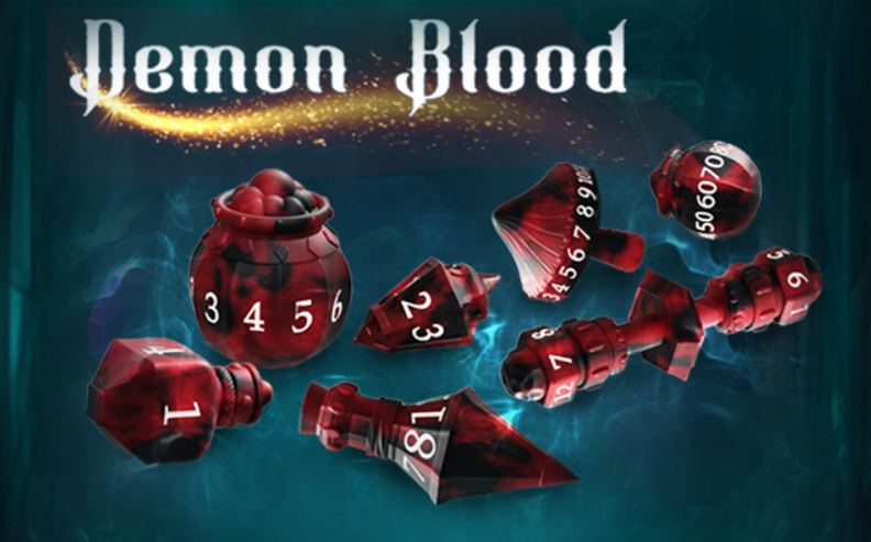 Mage's Chance - Dice Set - Demon Blood